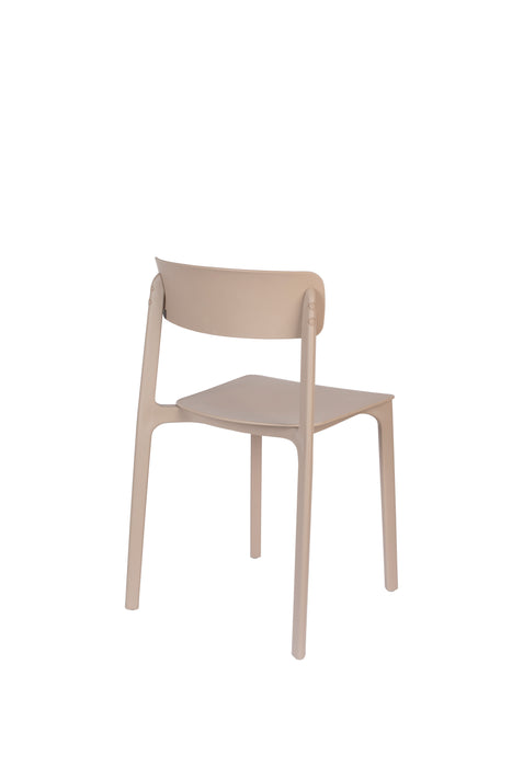 Eetkamerstoel Clive Plastic Bruin 47x48 cm-Eetkamerstoelen-Creating Home