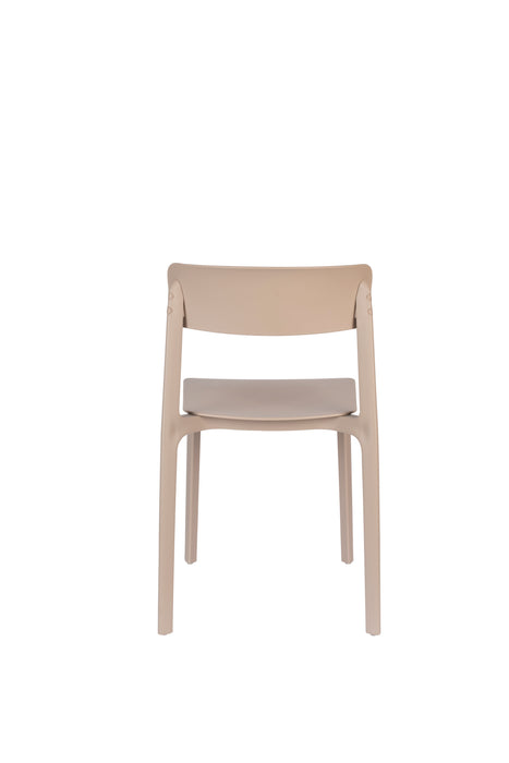 Eetkamerstoel Clive Plastic Bruin 47x48 cm-Eetkamerstoelen-Creating Home