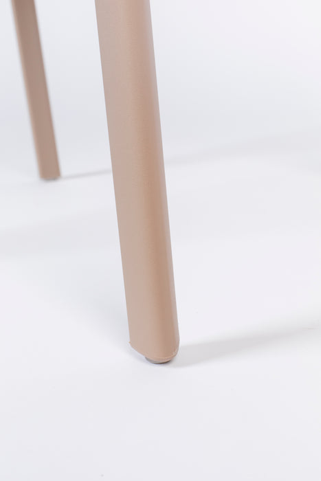 Eetkamerstoel Clive Plastic Bruin 47x48 cm-Eetkamerstoelen-Creating Home