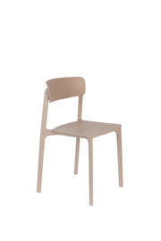 Eetkamerstoel Clive Plastic Bruin 47x48 cm-Eetkamerstoelen-Creating Home