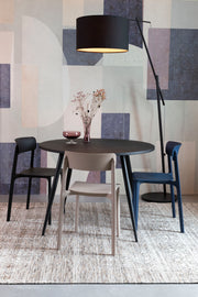Eetkamerstoel Clive Plastic Bruin 47x48 cm-Eetkamerstoelen-Creating Home