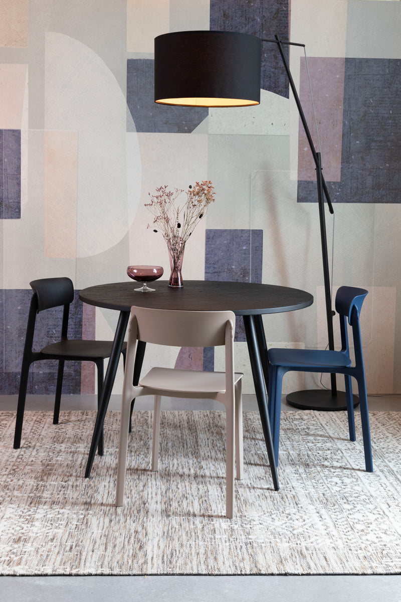 Eetkamerstoel Clive Plastic Bruin 47x48 cm-Eetkamerstoelen-Creating Home