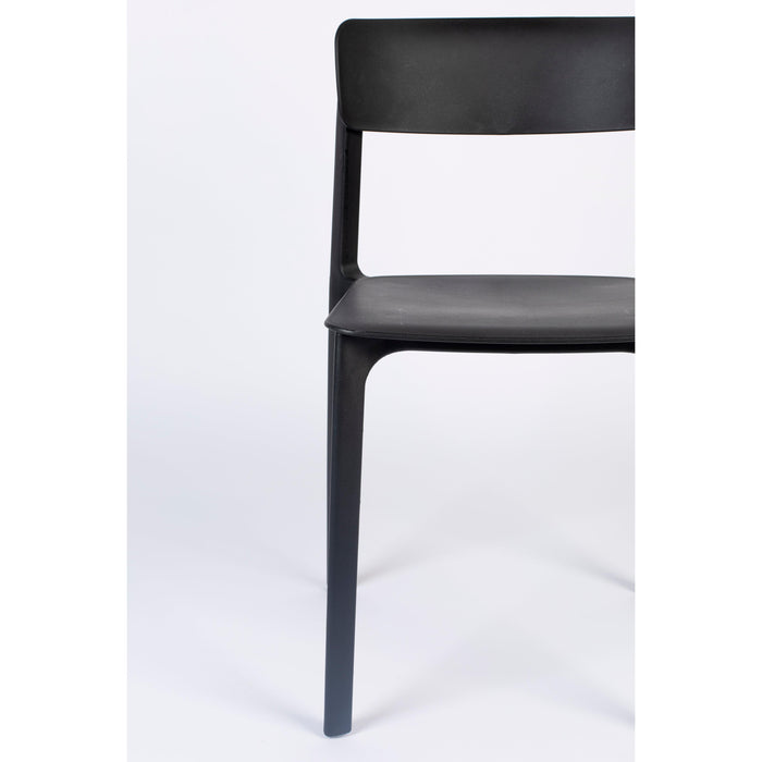 Eetkamerstoel Clive Plastic Zwart 47x48 cm-Eetkamerstoelen-Creating Home