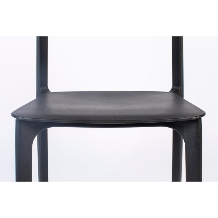 Eetkamerstoel Clive Plastic Zwart 47x48 cm-Eetkamerstoelen-Creating Home