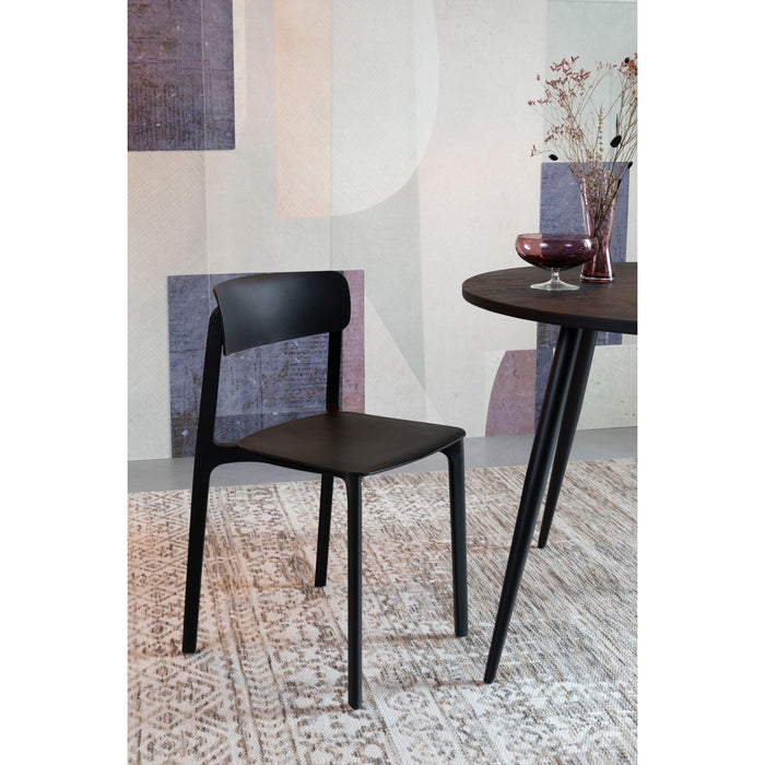 Eetkamerstoel Clive Plastic Zwart 47x48 cm