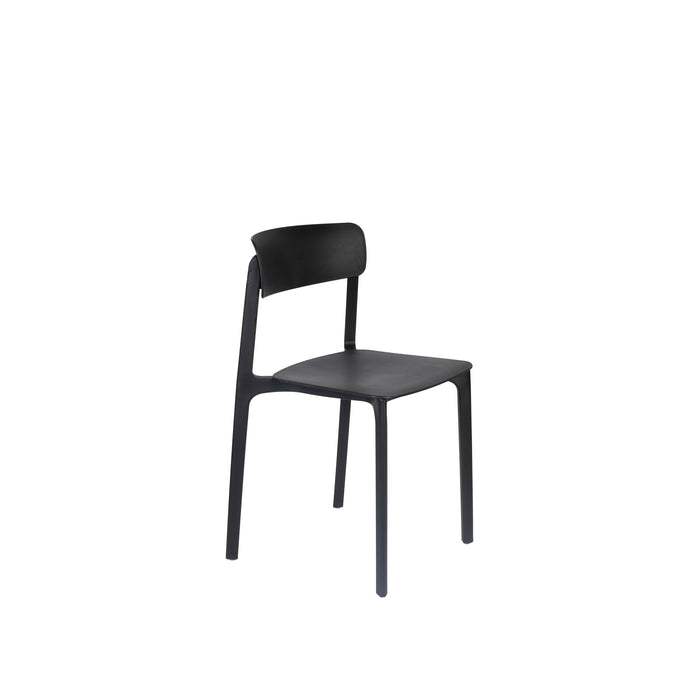 Eetkamerstoel Clive Plastic Zwart 47x48 cm-Eetkamerstoelen-Creating Home