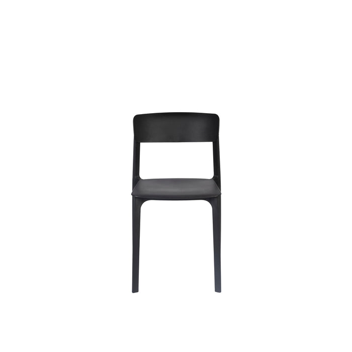 Eetkamerstoel Clive Plastic Zwart 47x48 cm-Eetkamerstoelen-Creating Home