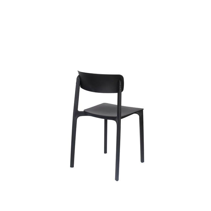 Eetkamerstoel Clive Plastic Zwart 47x48 cm-Eetkamerstoelen-Creating Home