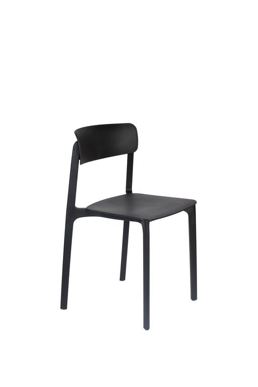 Eetkamerstoel Clive Plastic Zwart 47x48 cm-Eetkamerstoelen-Creating Home