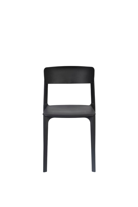Eetkamerstoel Clive Plastic Zwart 47x48 cm-Eetkamerstoelen-Creating Home