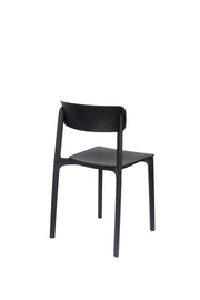 Eetkamerstoel Clive Plastic Zwart 47x48 cm-Eetkamerstoelen-Creating Home