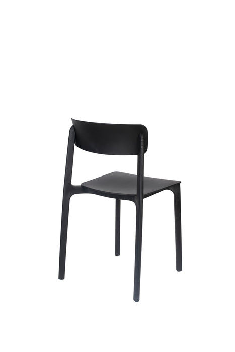 Eetkamerstoel Clive Plastic Zwart 47x48 cm-Eetkamerstoelen-Creating Home