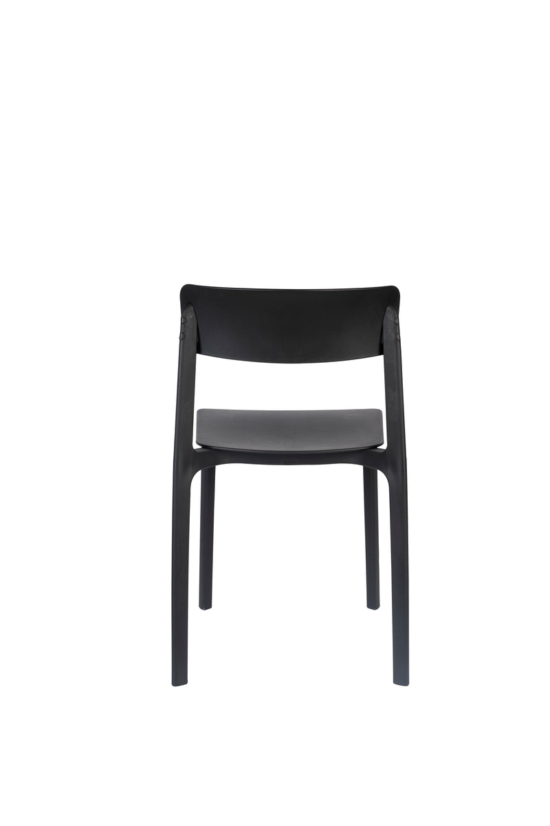 Eetkamerstoel Clive Plastic Zwart 47x48 cm-Eetkamerstoelen-Creating Home