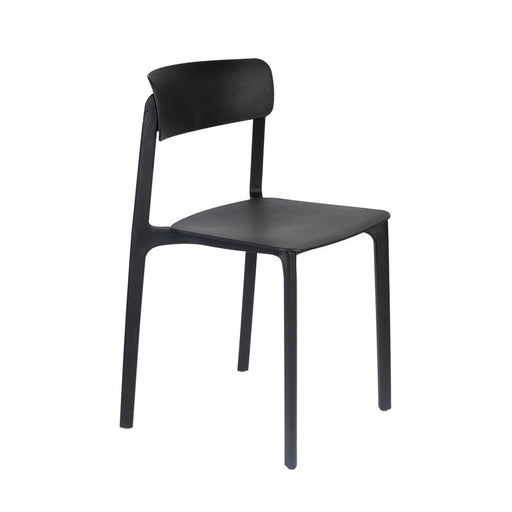 Eetkamerstoel Clive Plastic Zwart 47x48 cm-Eetkamerstoelen-Creating Home