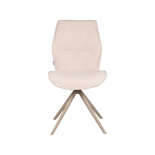 Eetkamerstoel Comfy - Naturel - Boucle - Taupe Metalen Frame-Eetkamerstoelen-LABEL51