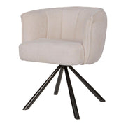 Eetkamerstoel Como Polyester Crème-Eetkamerstoelen-PTMD
