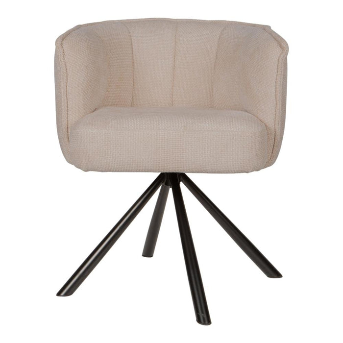Eetkamerstoel Como Polyester Crème-Eetkamerstoelen-PTMD