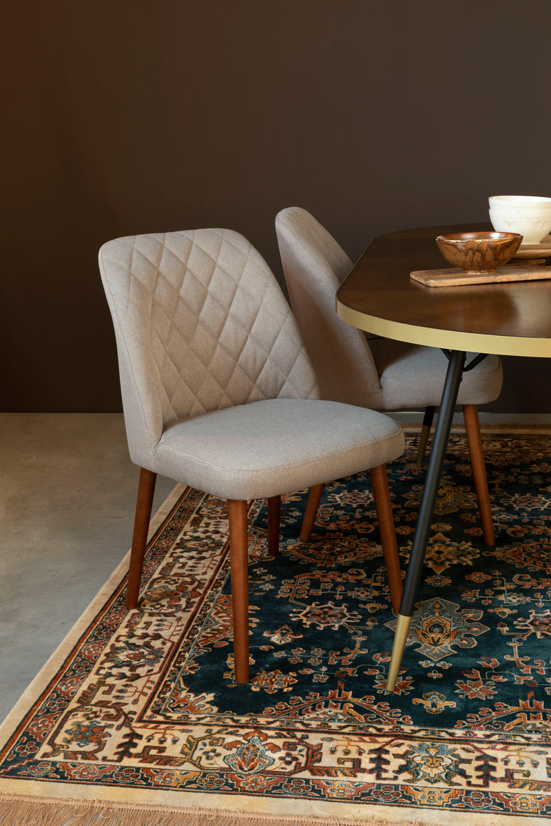 Eetkamerstoel Conway Stof Beige 56x48 cm-Eetkamerstoelen-Creating Home