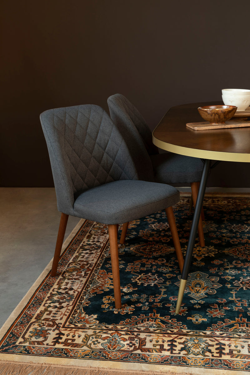 Eetkamerstoel Conway Stof Donkergrijs 56x48 cm-Eetkamerstoelen-Creating Home