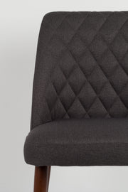 Eetkamerstoel Conway Stof Donkergrijs 56x48 cm-Eetkamerstoelen-Creating Home
