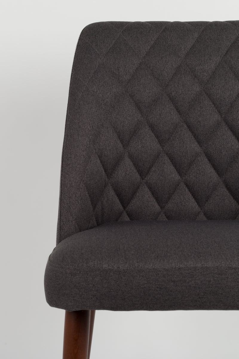 Eetkamerstoel Conway Stof Donkergrijs 56x48 cm-Eetkamerstoelen-Creating Home