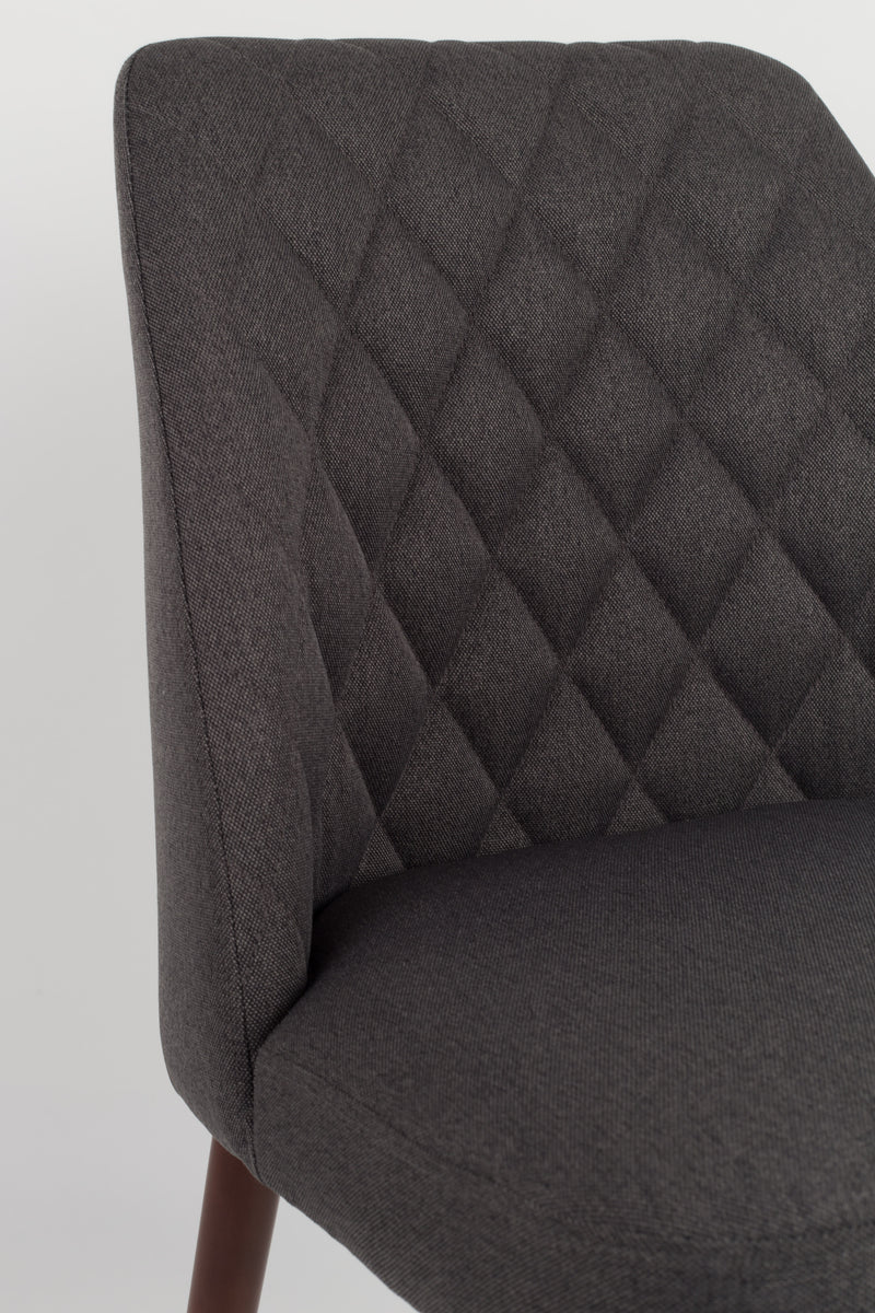 Eetkamerstoel Conway Stof Donkergrijs 56x48 cm-Eetkamerstoelen-Creating Home