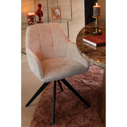 Eetkamerstoel Crème Ijzer 56 cm 56.5x58x85 cm-Eetkamerstoelen-J-Line