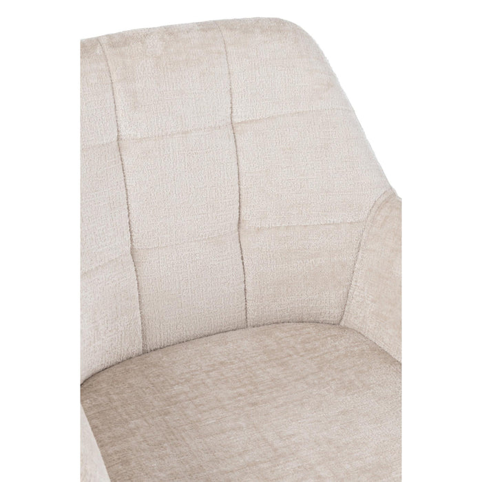 Eetkamerstoel Crème ijzer 56 cm 56.5x58x85 cm-Eetkamerstoelen-J-Line