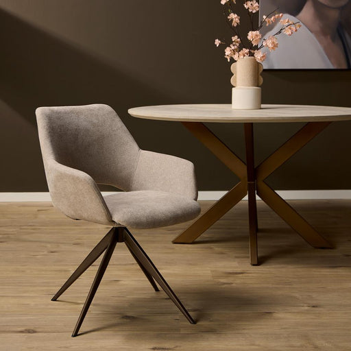 Eetkamerstoel Daisy Beige 61x60x82 cm-Eetkamerstoelen-Starfurn