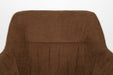 Eetkamerstoel Daley Beige/bruin Polyester Bruin 63x62.5 cm