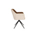 Eetkamerstoel Daley Beige/bruin Polyester Bruin 63x62.5 cm-Eetkamerstoelen-Creating Home