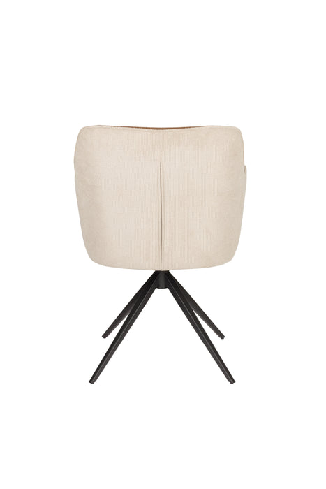 Eetkamerstoel Daley Beige/bruin Polyester Bruin 63x62.5 cm-Eetkamerstoelen-Creating Home