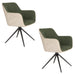 Eetkamerstoel Daley Beige/green Polyester Groen 63x62.5 cm