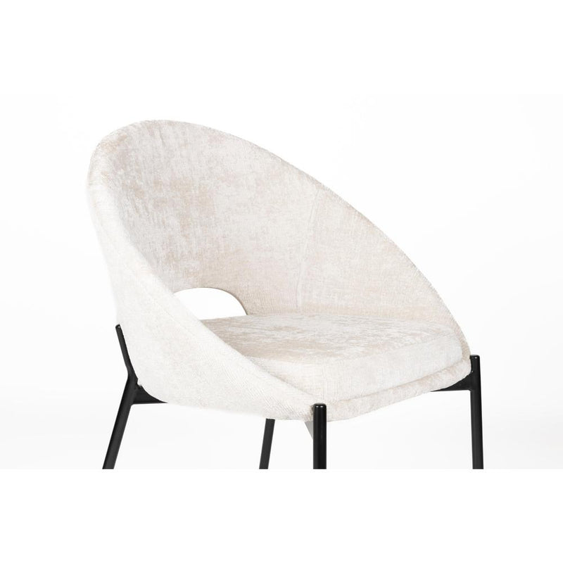 Eetkamerstoel Dando Off Polyester Wit 48x64 cm-Eetkamerstoelen-Creating Home