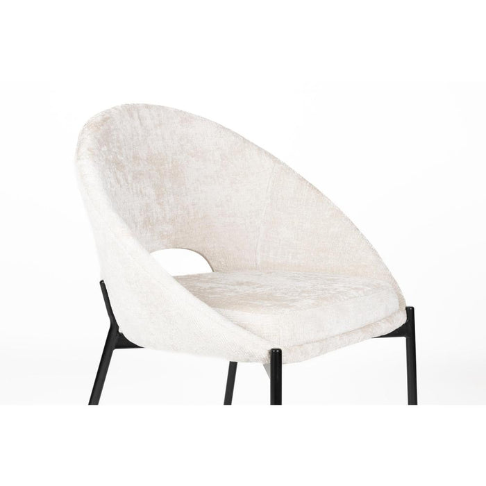 Eetkamerstoel Dando Off Polyester Wit 48x64 cm-Eetkamerstoelen-Creating Home