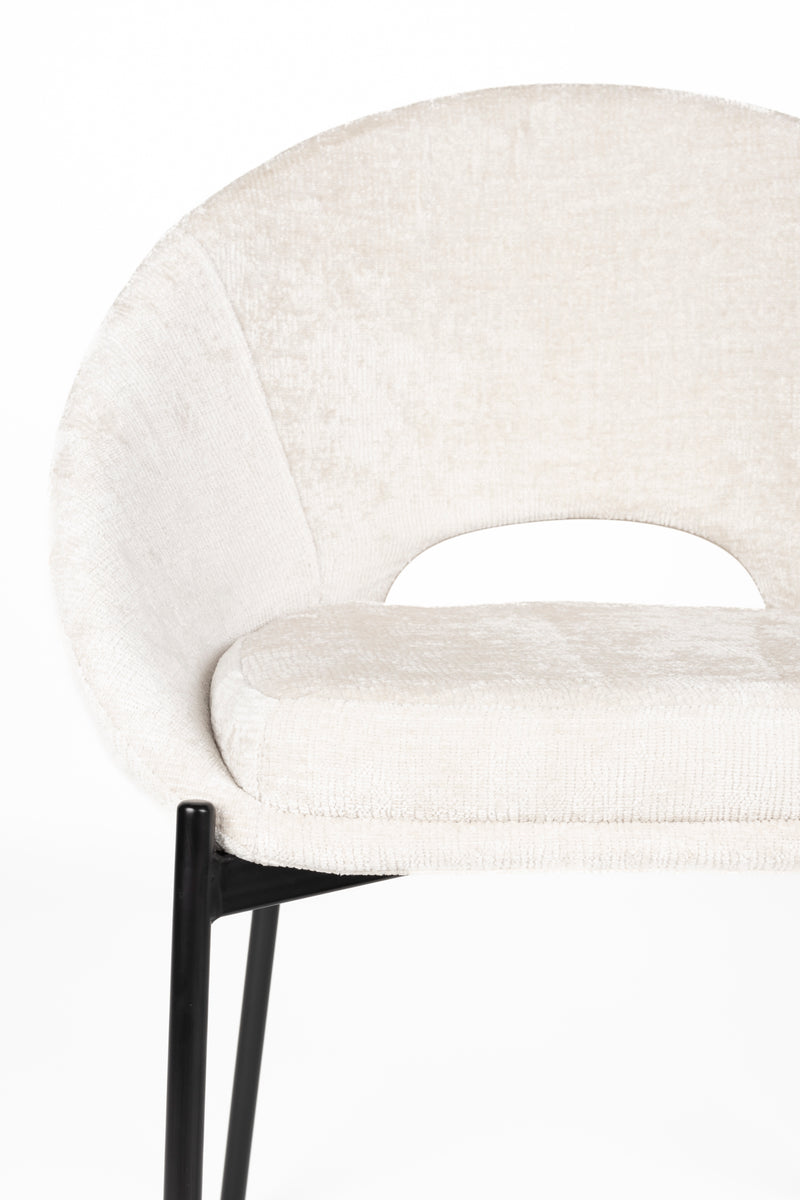 Eetkamerstoel Dando Off Polyester Wit 48x64 cm-Eetkamerstoelen-Creating Home