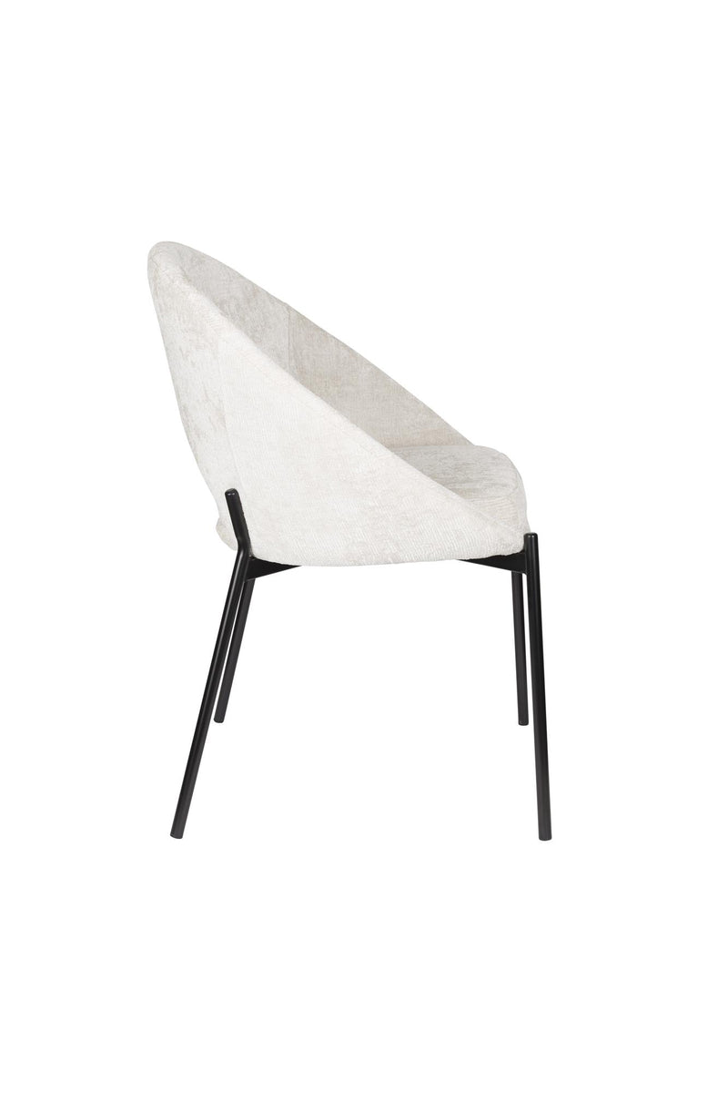 Eetkamerstoel Dando Off Polyester Wit 48x64 cm-Eetkamerstoelen-Creating Home