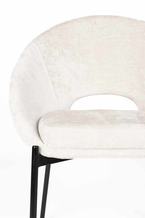 Eetkamerstoel Dando Off Polyester Wit 48x64 cm-Fauteuils-Creating Home