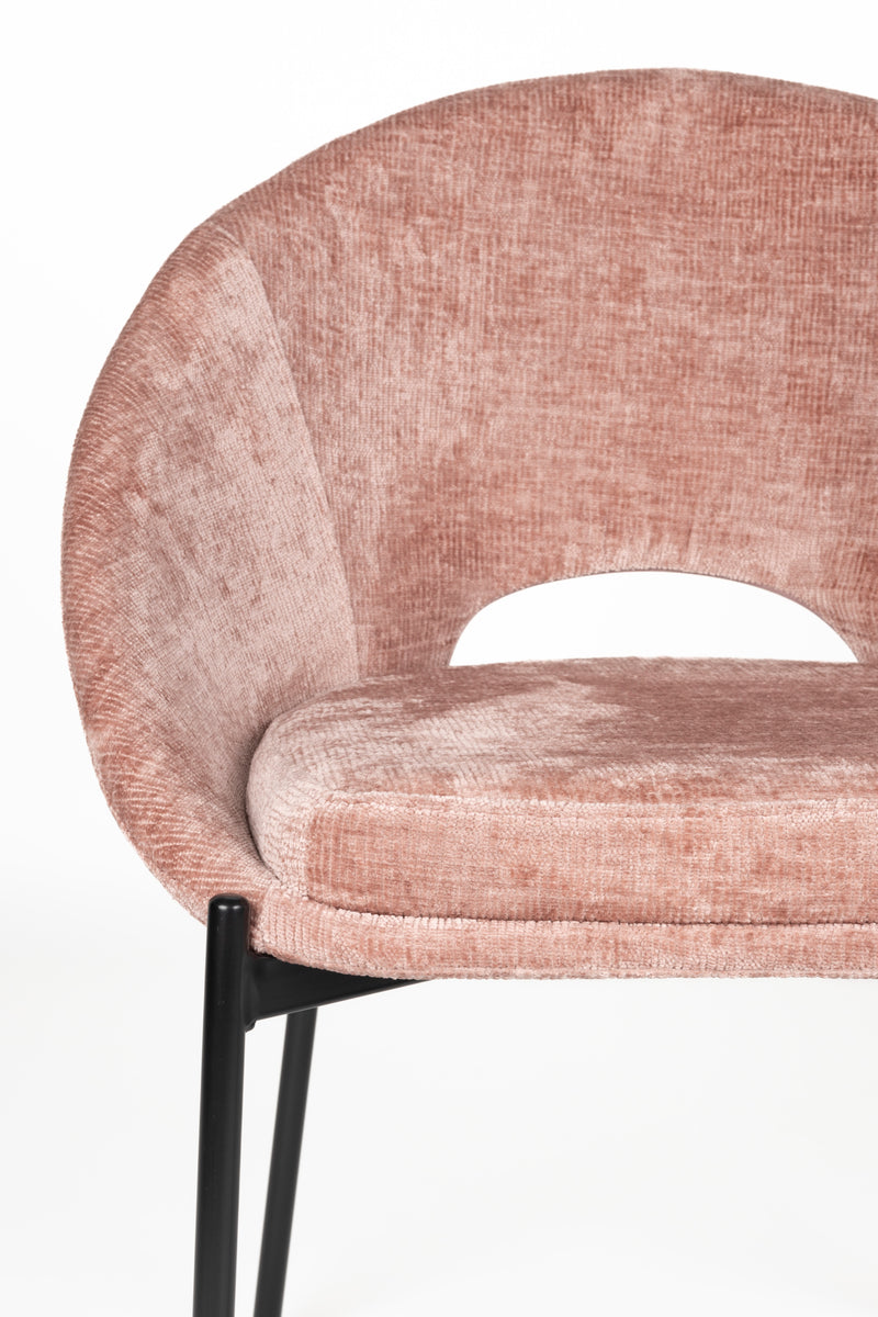 Eetkamerstoel Dando Old Polyester Roze 48x64 cm-Eetkamerstoelen-Creating Home