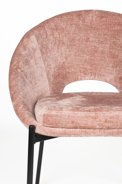 Eetkamerstoel Dando Old Polyester Roze 48x64 cm-Fauteuils-Creating Home