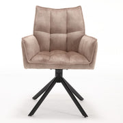 Eetkamerstoel Dani Fluweel Beige 65x56x85 cm-Eetkamerstoelen-Starfurn