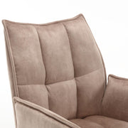 Eetkamerstoel Dani Fluweel Beige 65x56x85 cm-Eetkamerstoelen-Starfurn