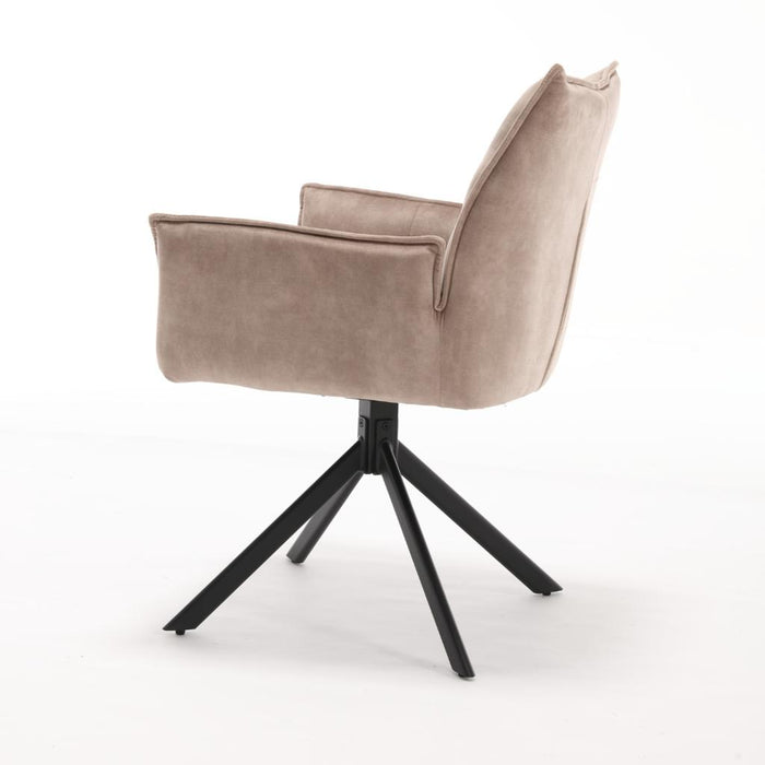 Eetkamerstoel Dani - Fluweel Beige-Eetkamerstoelen-Starfurn