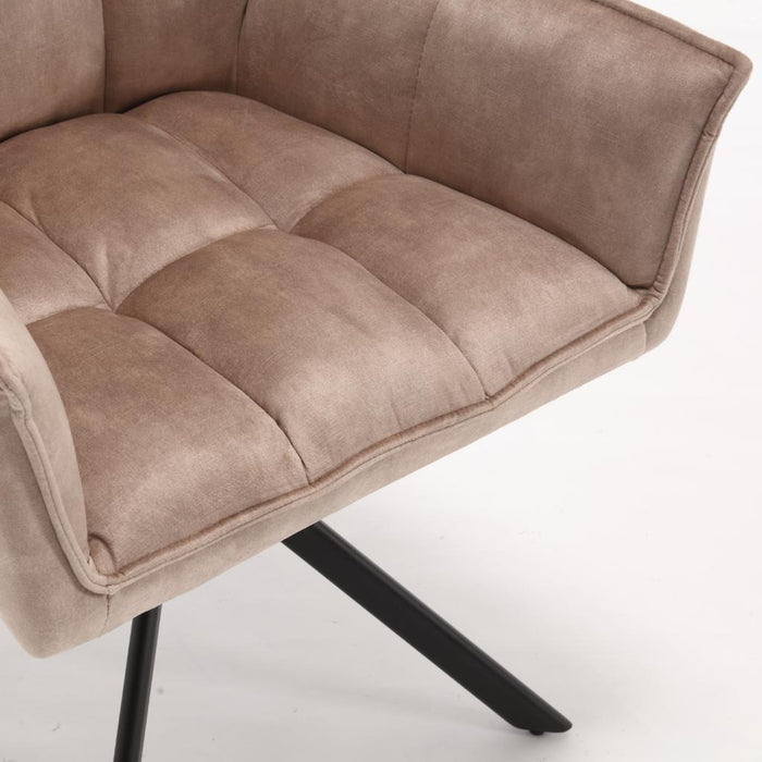 Eetkamerstoel Dani - Fluweel Beige-Eetkamerstoelen-Starfurn