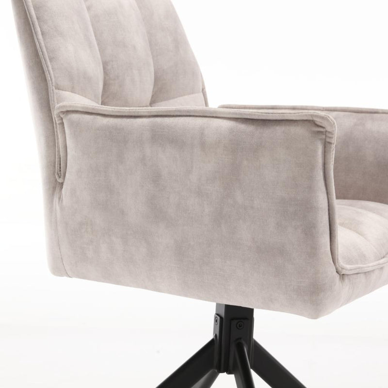 Eetkamerstoel Dani Fluweel Champagne 65x56x85 cm-Eetkamerstoelen-Starfurn