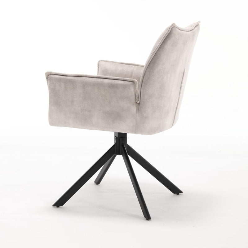 Eetkamerstoel Dani Fluweel Champagne 65x56x85 cm-Eetkamerstoelen-Starfurn