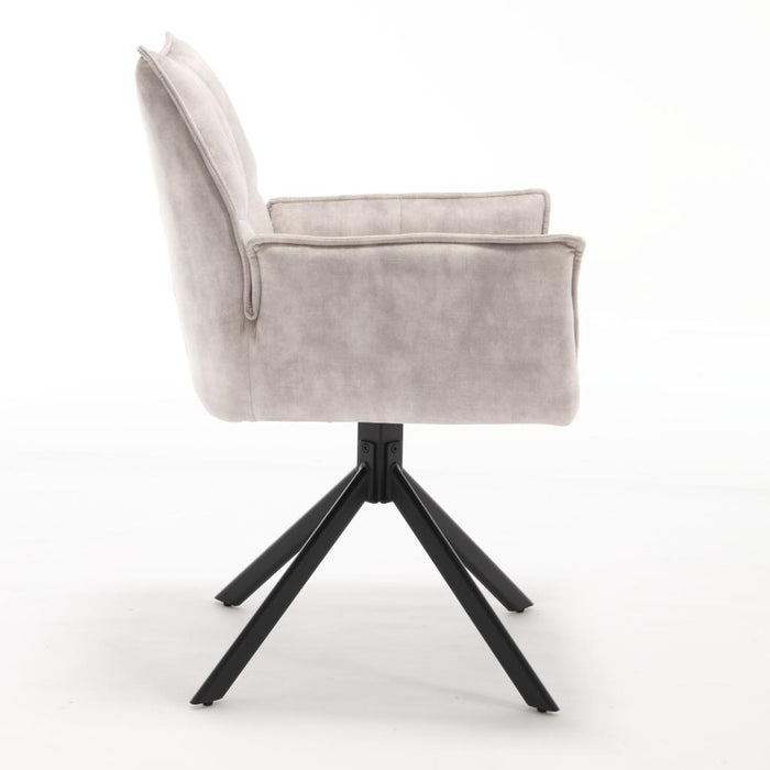 Eetkamerstoel Dani - Fluweel Champagne-Eetkamerstoelen-Starfurn