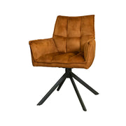 Eetkamerstoel Dani Fluweel Goud 65x56x85 cm-Eetkamerstoelen-Starfurn