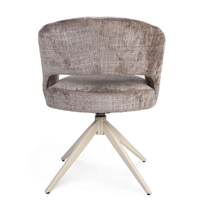 Eetkamerstoel Demi | Clay | Poot Sand | Met armleuning-Eetkamerstoelen-Creating Home