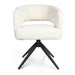 Eetkamerstoel Demi | Off White | Poot Black | Met armleuning-Eetkamerstoelen-Creating Home